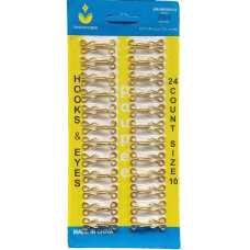 #10 гачки, застібки для одягу Sindtex золоті 24шт #10 гачки, застібки для одягу Sindtex золоті 24шт