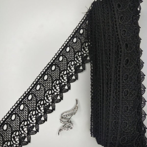Мереживо макраме Sindtex 8см (20м) Колір - Чорний (03-Y12460-3) Мереживо макраме Sindtex 8см (20м) Колір - Чорний (03-Y12460-3)