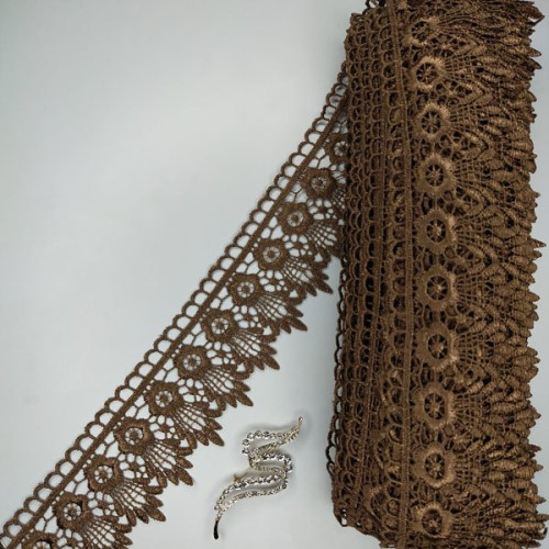 Мереживо макраме Sindtex 6,5см (20м) Колір - Коричневий (05-XR13023-6) Мереживо макраме Sindtex 6,5см (20м) Колір - Коричневий (05-XR13023-6)