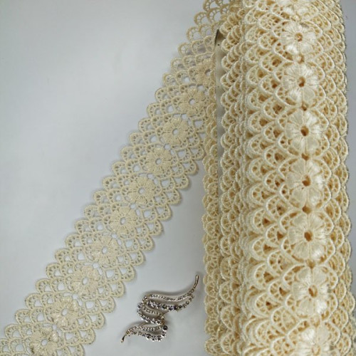 Мереживо макраме Sindtex 6,5см (20м) Колір - Молочний (08-Y11560-6) Мереживо макраме Sindtex 6,5см (20м) Колір - Молочний (08-Y11560-6)