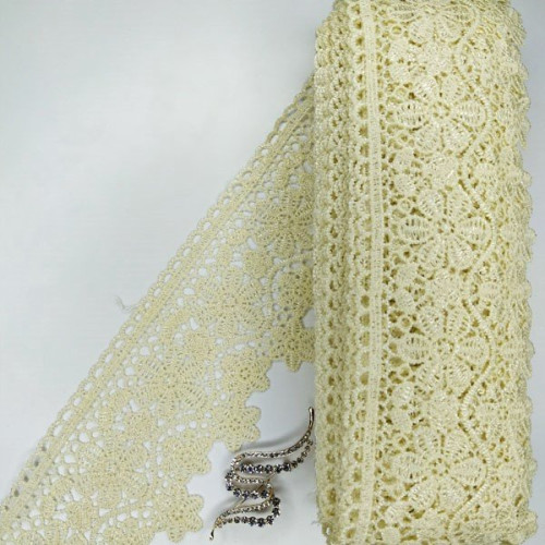 Мереживо макраме Sindtex 8,5см (13м) Колір - Молочний (13-L0007-6) Мереживо макраме Sindtex 8,5см (13м) Колір - Молочний (13-L0007-6)