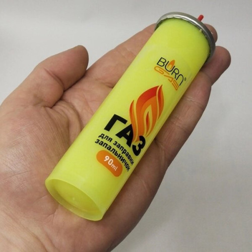 Газовий балон для заправки запальничок burn gas 90мл Газовий балон для заправки запальничок burn gas 90мл