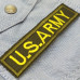Термоаплікація, нашивка на одяг 2.5х8,5см "U.S.Army"