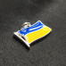 Підвіска "Прапор України" 12х16 мм, колір срібло (гіппоалергенний сплав)