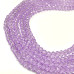 Намистини кришталеві рондель 4х3мм, нитка-135 од, бузковий прозорий Намистини кришталеві рондель 4х3мм, нитка-135 од, бузковий прозорий