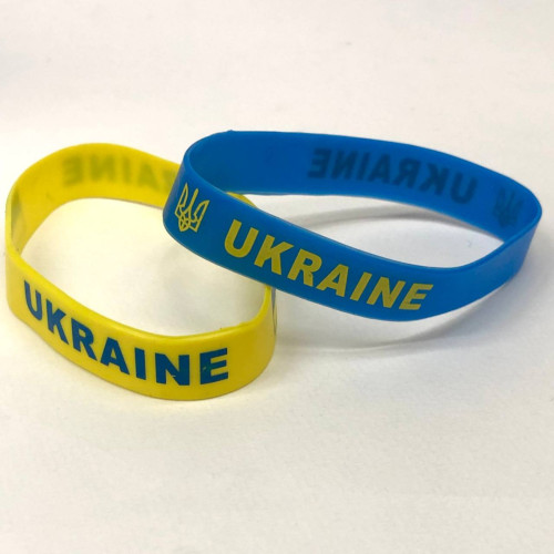 Пара силіконових браслетів Україна жовто-блакитний 1 см Пара силіконових браслетів Україна жовто-блакитний 1 см