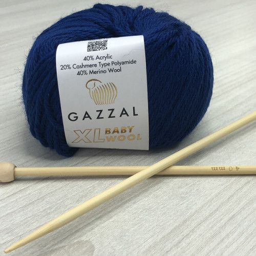 Пряжа Gazzal – Baby Wool XL колір 802 Синій Пряжа Gazzal – Baby Wool XL колір 802 Синій