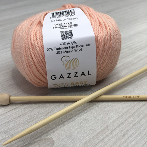 Пряжа Gazzal – Baby Wool XL колір 834 Пряжа Gazzal – Baby Wool XL колір 834
