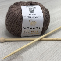 Пряжа Gazzal – Baby Wool XL колір 835 Кава з молоком