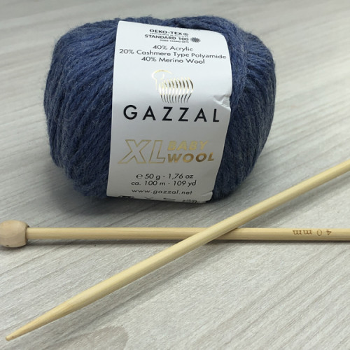 Пряжа Gazzal – Baby Wool XL колір 844 Пильний джинс Пряжа Gazzal – Baby Wool XL колір 844 Пильний джинс