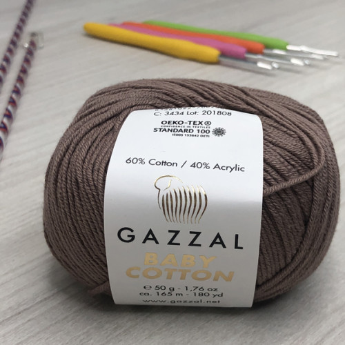 Пряжа Gazzal – Baby Cotton колір 3434 Глясе Пряжа Gazzal – Baby Cotton колір 3434 Глясе