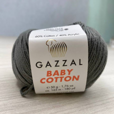 Пряжа Gazzal – Baby Cotton колір 3450 Темно-сірий Пряжа Gazzal – Baby Cotton колір 3450 Темно-сірий