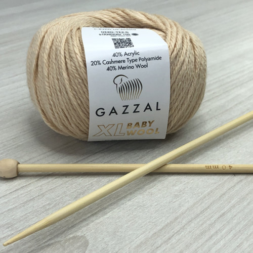 Пряжа Gazzal – Baby Wool XL колір 839 Тілесний Пряжа Gazzal – Baby Wool XL колір 839 Тілесний