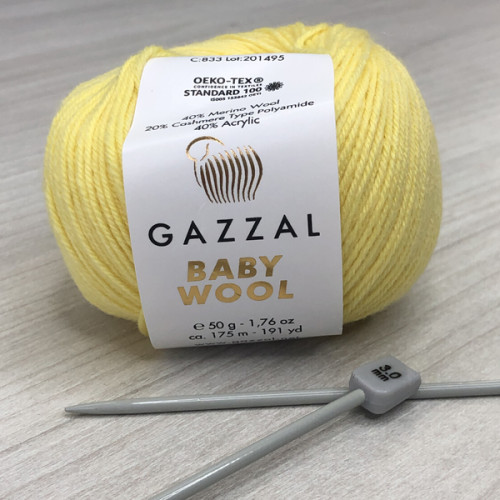 Пряжа Gazzal – Baby Wool колір 833 Пряжа Gazzal – Baby Wool колір 833