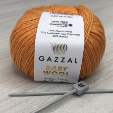 Пряжа Gazzal – Baby Wool колір 837 Пряжа Gazzal – Baby Wool колір 837