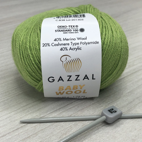 Пряжа Gazzal – Baby Wool колір 838 Пряжа Gazzal – Baby Wool колір 838