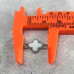 Конектор металевий "Конюшина з перламутром" 10х15 мм, - білий у сріблі