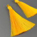 Шовкові китиці для сережок 9 см - жовтий