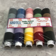 Набір ниток Sindtex-020-4 40/2 100% поліестер (уп 10шт на 20 кольорів) Набір ниток Sindtex-020-4 40/2 100% поліестер (уп 10шт на 20 кольорів)