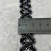Велюрова тасьма косичка 2 см - чорна зі сріблом Велюрова тасьма косичка 2 см - чорна зі сріблом