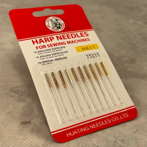 Голки для побутових швейних машин "Harp Needles" №75 -10шт Голки для побутових швейних машин "Harp Needles" №75 -10шт