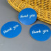 Бірка наклейка Thank you 50 мм - синя Бірка наклейка Thank you 50 мм - синя