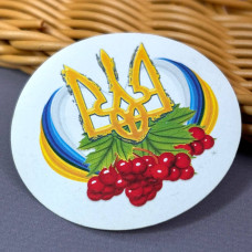 Бірка наклейка 50 мм - тризуб Бірка наклейка 50 мм - тризуб