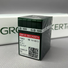 Голки для промислових оверлоків Groz Beckert В27 GEBEDUR №80-RG Голки для промислових оверлоків Groz Beckert В27 GEBEDUR №80-RG