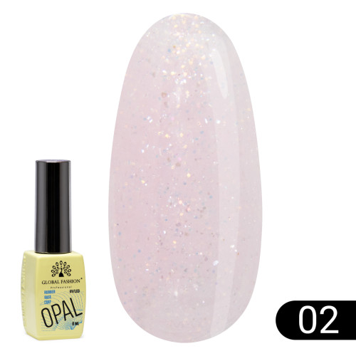 Каучукова база Opal Global Fashion 8 мл №02 Каучукова база Opal Global Fashion 8 мл №02