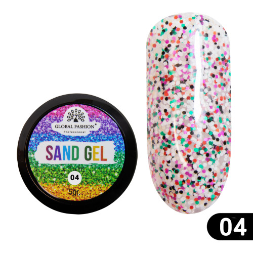 Гель-фарба "SAND GEL" Global Fashion 5 гр №04 Гель-фарба "SAND GEL" Global Fashion 5 гр №04
