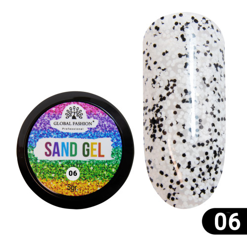 Гель-фарба "SAND GEL" Global Fashion 5 гр №06 Гель-фарба "SAND GEL" Global Fashion 5 гр №06