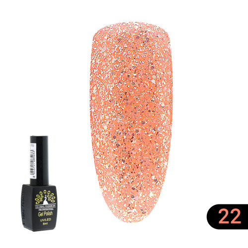 Гель лак Gold Global Fashion №22, 8мл Гель лак Gold Global Fashion №22, 8мл