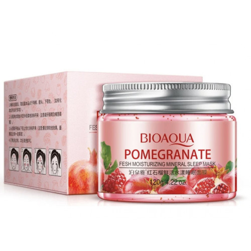 Нічна гель-маска з екстрактом граната Bioaqua Pomegranate Sleep Mask, 120г Нічна гель-маска з екстрактом граната Bioaqua Pomegranate Sleep Mask, 120г