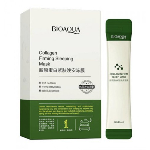 Нічна маска для обличчя Bioaqua Collagen Firming Good Night Mask, 4мл Нічна маска для обличчя Bioaqua Collagen Firming Good Night Mask, 4мл