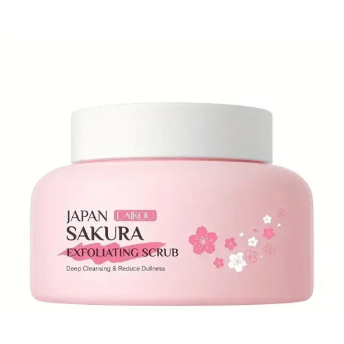 Скраб для обличчя з екстрактом Сакури Laikou Japan Sakura, 100г Скраб для обличчя з екстрактом Сакури Laikou Japan Sakura, 100г