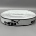 Резинка брендована "Pum" 4 см - атлас срібло Резинка брендована "Pum" 4 см - атлас срібло