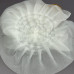 Декоративна квітка з органзи 30 см, - білий