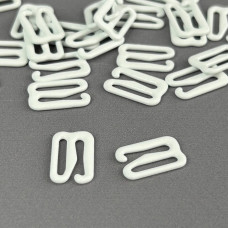 10 шт. - Білий 1,2 см регулятор (МЕТАЛ) для бретелів бюстгальтера (застібка)