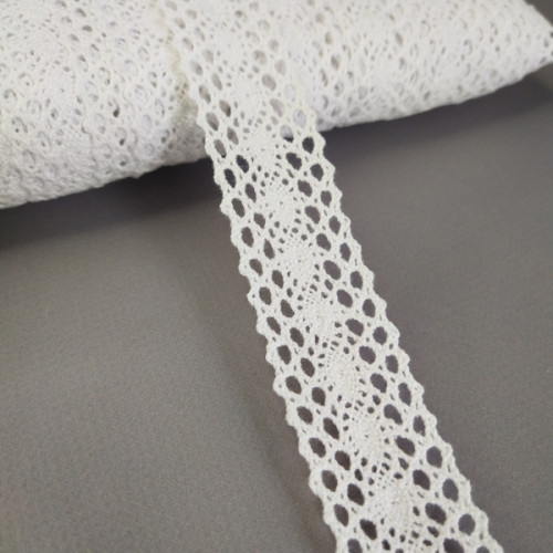 Мереживо лляне 2,5 см - Білий (М6282) Мереживо лляне 2,5 см - Білий (М6282)