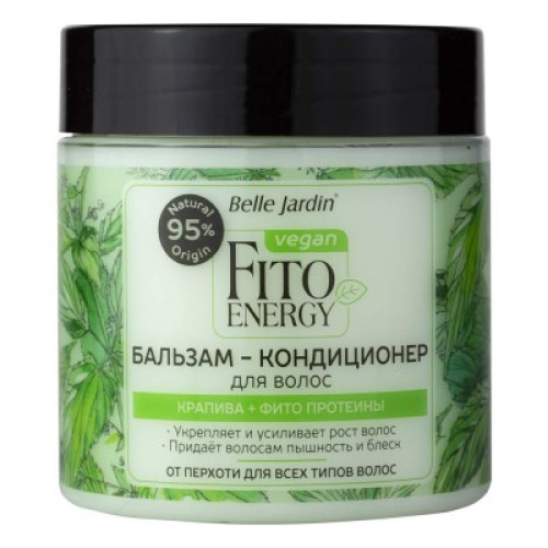 Бальзам-кондиціонер для зміцнення і блиску Vegan Fito Кропива і Фіто Протеїни, 450 мл Бальзам-кондиціонер для зміцнення і блиску Vegan Fito Кропива і Фіто Протеїни, 450 мл