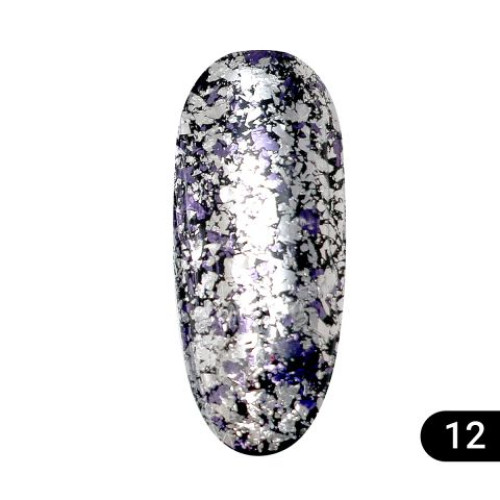 Втірка для нігтів Global Fashion Diamond foil №12, 5гр Втірка для нігтів Global Fashion Diamond foil №12, 5гр