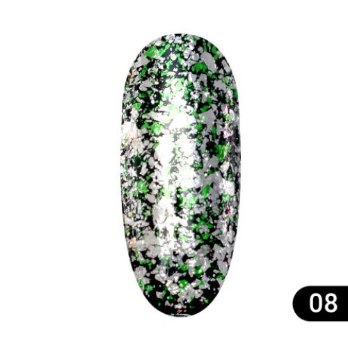 Втірка для нігтів Global Fashion Diamond foil №08, 5гр Втірка для нігтів Global Fashion Diamond foil №08, 5гр