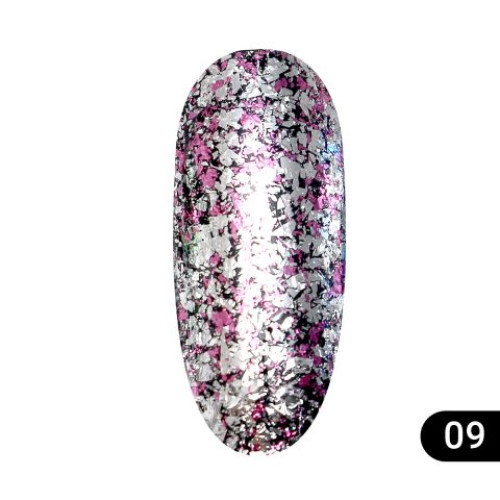 Втірка для нігтів Global Fashion Diamond foil №09, 5гр Втірка для нігтів Global Fashion Diamond foil №09, 5гр
