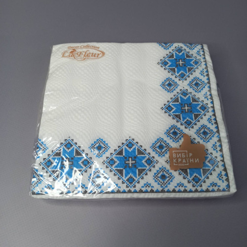 Серветки столові La Fleur 33х33 см 16 шт Серветки столові La Fleur 33х33 см 16 шт