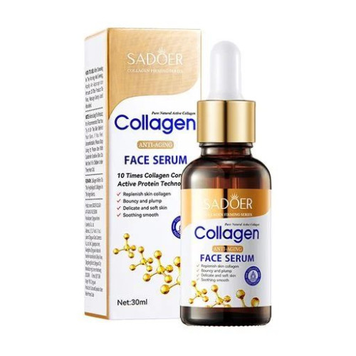 Антивікова сироватка для обличчя Collagen Anti-Aging Face Serum Sadoer, 30ml Антивікова сироватка для обличчя Collagen Anti-Aging Face Serum Sadoer, 30ml