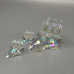 Набір заколок 3 шт "Метелик" для волосся 5,5 см - прозорий з переливом Набір заколок 3 шт "Метелик" для волосся 5,5 см - прозорий з переливом