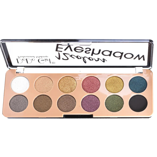 Палетка перламутрових тіней для повік DoDo Girl Eyeshadow, 12 відтінків Палетка перламутрових тіней для повік DoDo Girl Eyeshadow, 12 відтінків