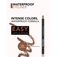 Водостійка підводка-олівець для очей Flormar №105 Коричневий теплий