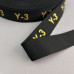 Резинка поясна брендована 3 см чорна з жовтим Y-3 Резинка поясна брендована 3 см чорна з жовтим Y-3