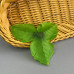 Лист штучний на ніжку 3-ка, 9 см - зелений Лист штучний на ніжку 3-ка, 9 см - зелений